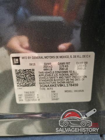 3GNAXKEV8KL178459 2019 CHEVROLET EQUINOX photo no. 13