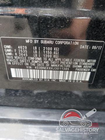 4S3BNEK6XJ3011385 2018 SUBARU LEGACY photo no. 12