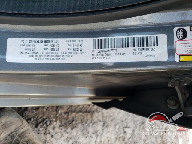 1C3CCBBG0CN120774 2012 CHRYSLER 200 photo no. 12
