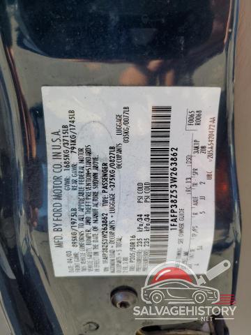 1FAFP38Z53W263862 2003 FORD ALL Models photo no. 12