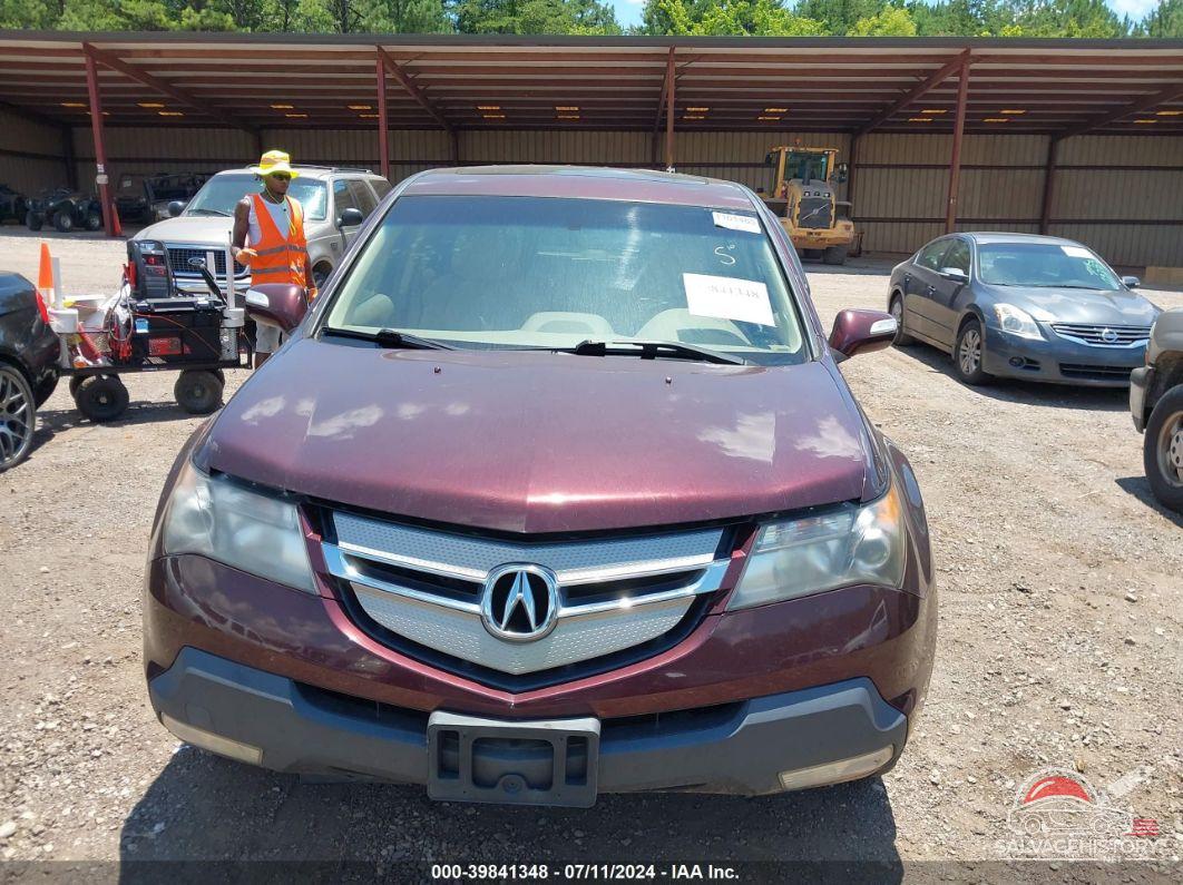2HNYD28699H527260 2009 ACURA MDX photo no. 6