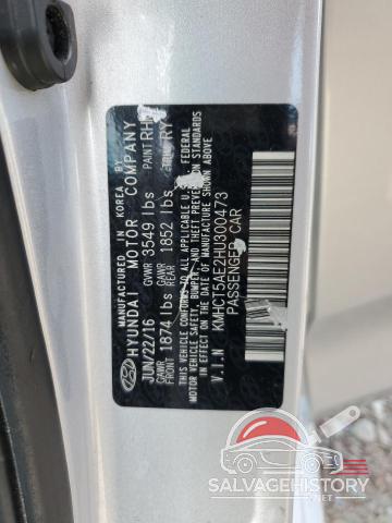 KMHCT5AE2HU300473 2017 HYUNDAI ACCENT photo no. 14