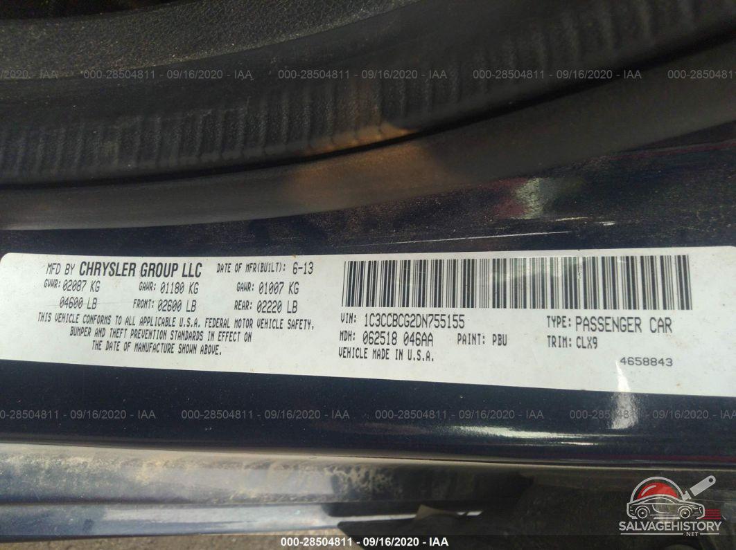 1C3CCBCG2DN755155 2013 CHRYSLER 200 photo no. 9