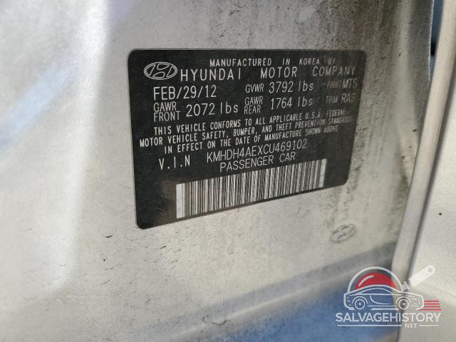 KMHDH4AEXCU469102 2012 HYUNDAI ELANTRA photo no. 13