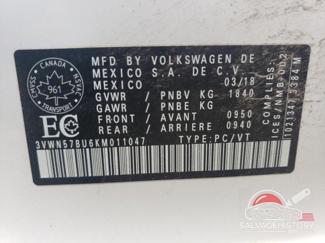 3VWN57BU6KM011047 2019 VOLKSWAGEN JETTA photo no. 12