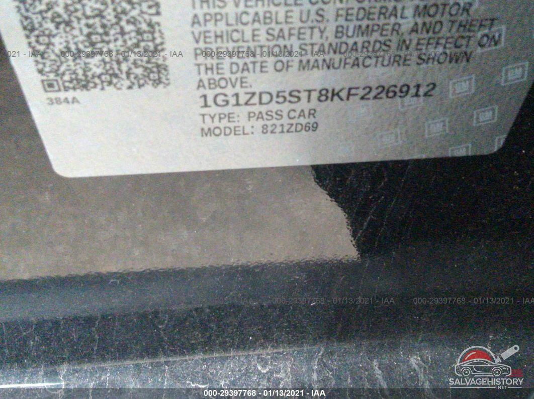 1G1ZD5ST8KF226912 2019 CHEVROLET MALIBU photo no. 9