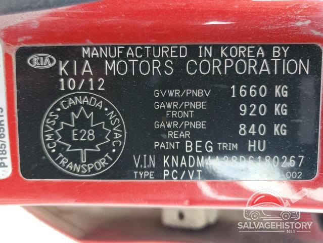 KNADM4A38D6180267 2013 KIA RIO photo no. 12