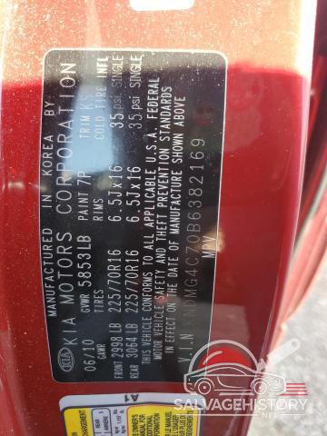 KNDMG4C70B6382169 2011 KIA All Models photo no. 13