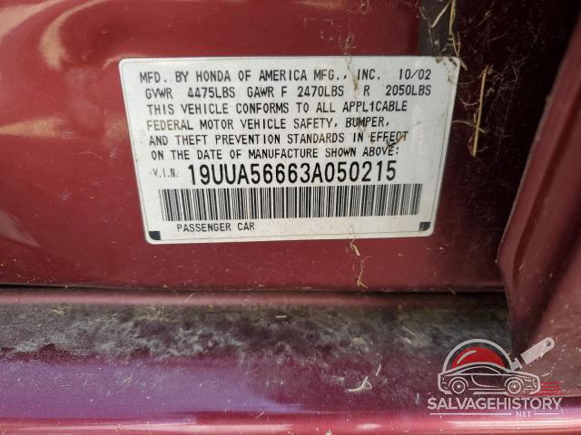 19UUA56663A050215 2003 ACURA TL photo no. 12