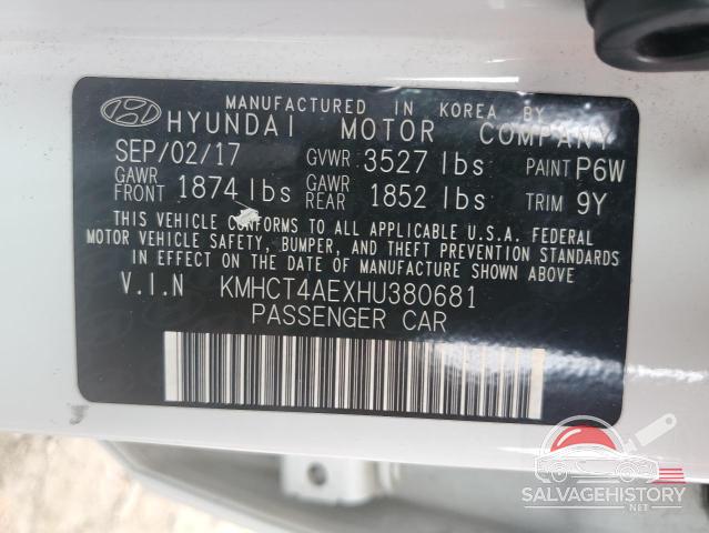 KMHCT4AEXHU380681 2017 HYUNDAI ACCENT photo no. 12