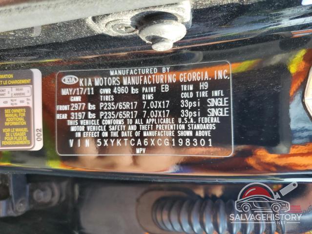 5XYKTCA6XCG198301 2012 KIA SORENTO photo no. 13