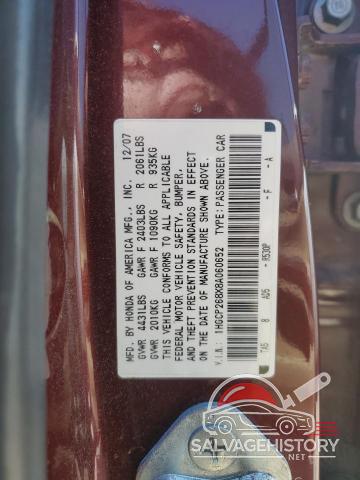1HGCP268X8A060652 2008 HONDA ACCORD photo no. 12