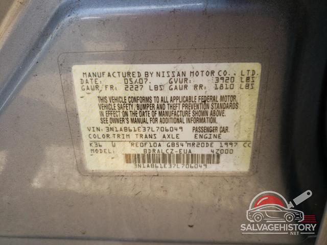 3N1AB61E37L706049 2007 NISSAN SENTRA photo no. 12