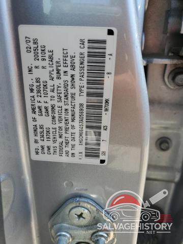 1HGCM66457A056908 2007 HONDA ACCORD photo no. 12