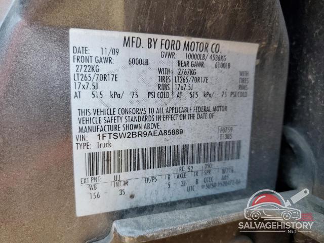 1FTSW2BR9AEA85889 2010 FORD F250 photo no. 12