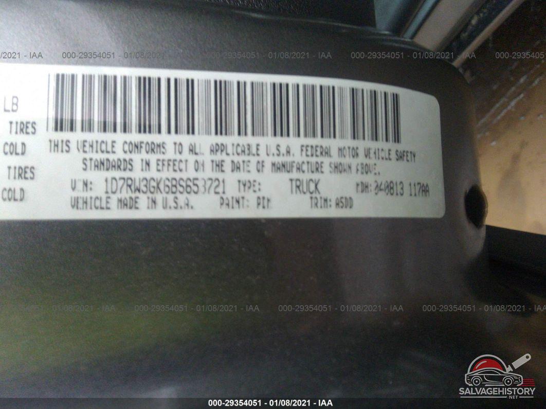 1D7RW3GK6BS653721 2011 RAM DAKOTA photo no. 9