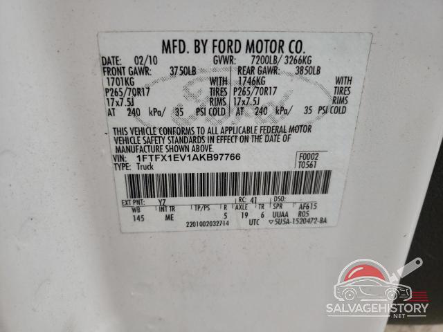 1FTFX1EV1AKB97766 2010 FORD F-150 photo no. 12