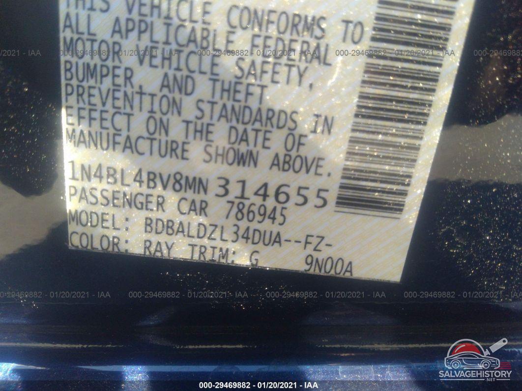 1N4BL4BV8MN314655 2021 NISSAN ALTIMA photo no. 9