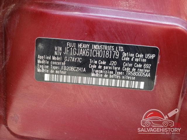 JF1GJAK61CH018179 2012 SUBARU IMPREZA photo no. 12