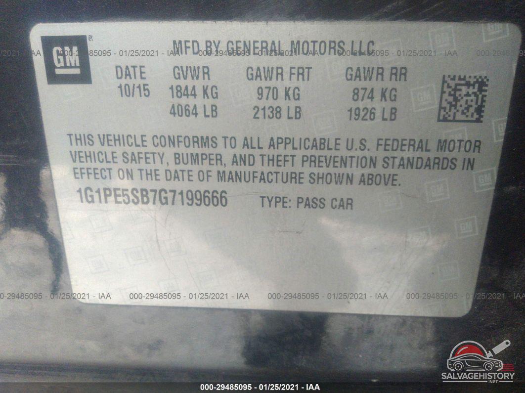 1G1PE5SB7G7199666 2016 CHEVROLET CRUZE LIMITED photo no. 9