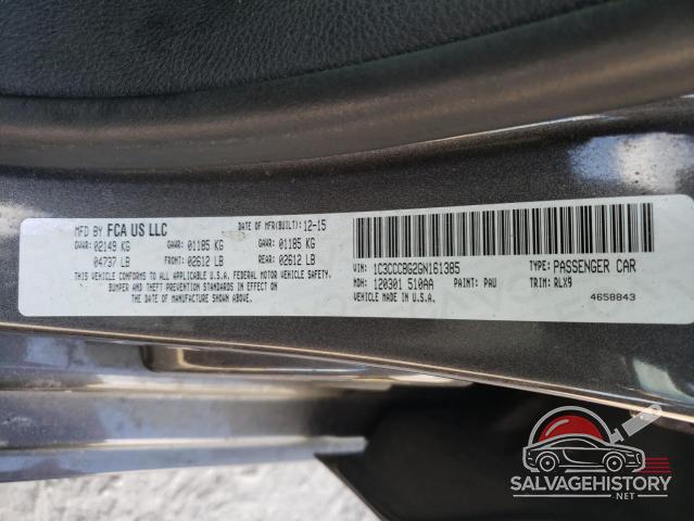1C3CCCBG2GN161385 2016 CHRYSLER 200 photo no. 12