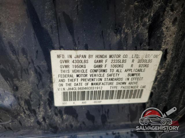 JH4CL96846C031912 2006 ACURA TSX photo no. 12