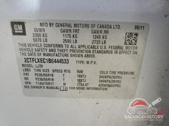 2CTFLXEC1B6444533 2011 GMC TERRAIN photo no. 14