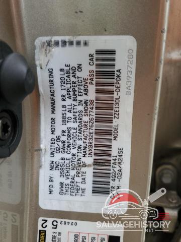 1NXBR32E76Z677438 2006 TOYOTA COROLLA photo no. 12