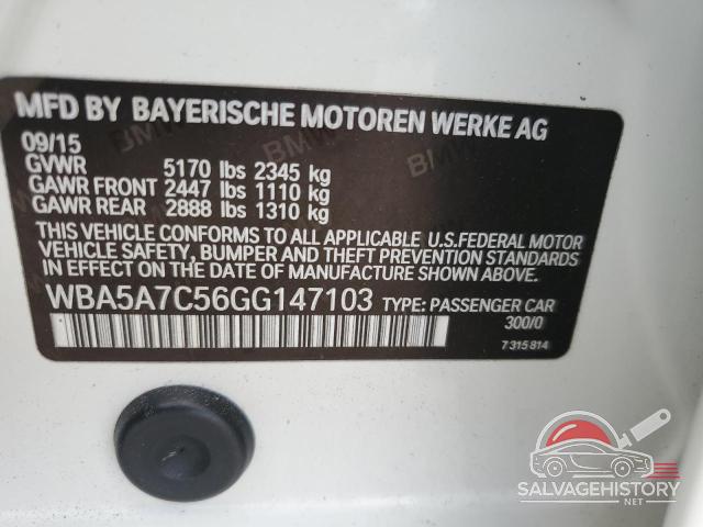 WBA5A7C56GG147103 2016 BMW 5 SERIES photo no. 13
