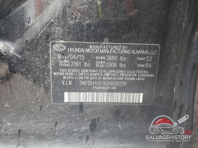 5NPDH4AE9GH690291 2016 HYUNDAI ELANTRA photo no. 13