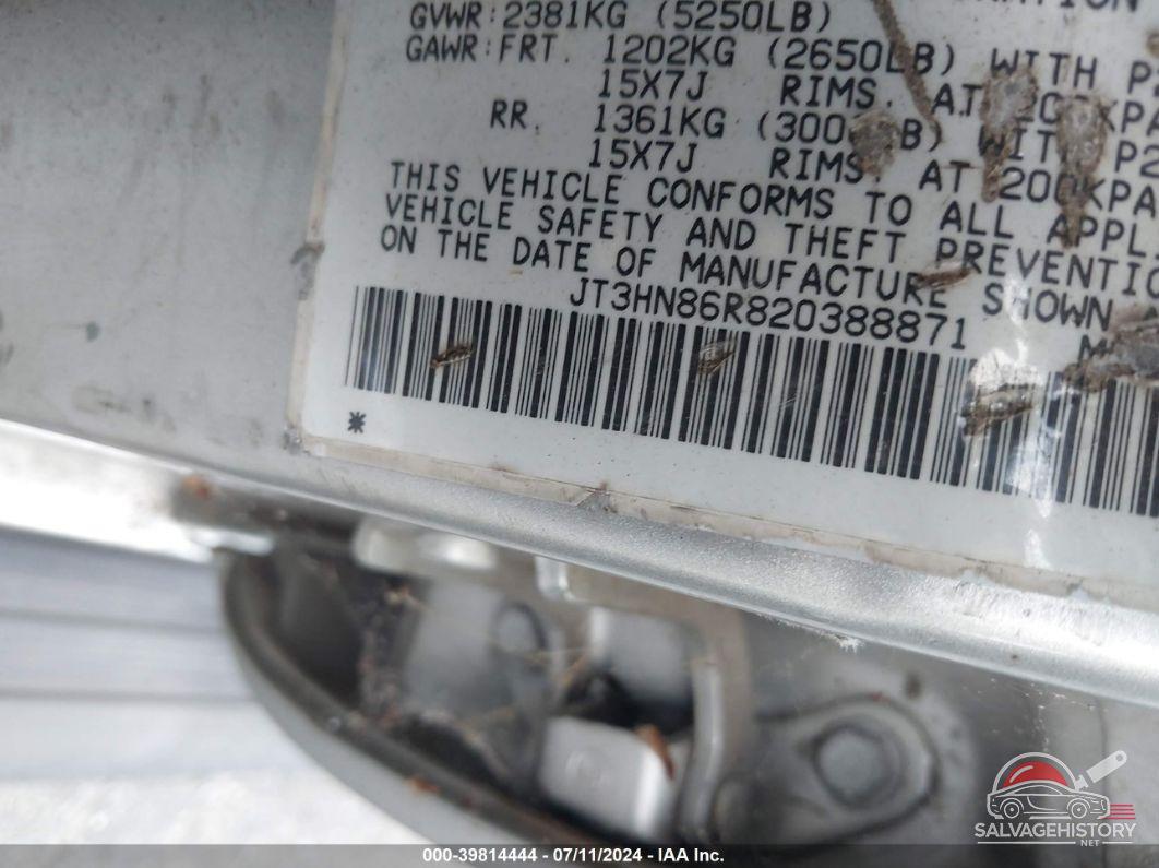 JT3HN86R820388871 2002 TOYOTA 4RUNNER photo no. 9