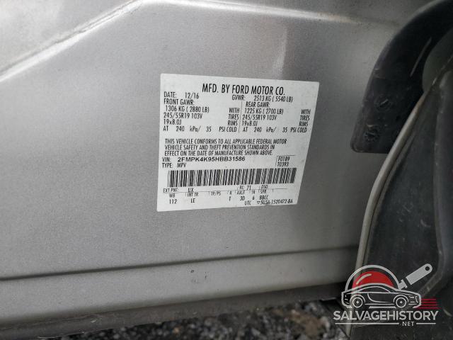 2FMPK4K95HBB31586 2017 FORD EDGE photo no. 13