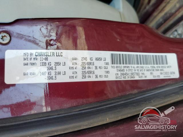 2A8HR54119R577883 2009 CHRYSLER MINIVAN photo no. 13