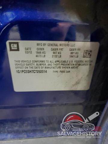 1G1PC5SH7C7292014 2012 CHEVROLET CRUZE photo no. 12