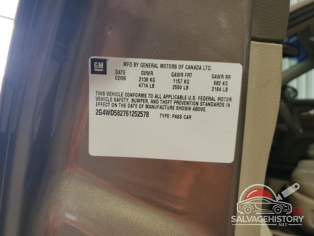2G4WD582761252578 2006 BUICK LACROSSE photo no. 12