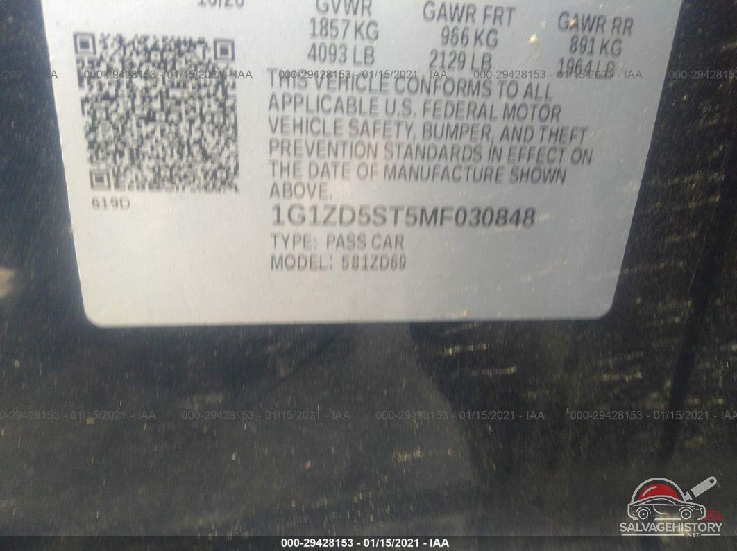 1G1ZD5ST5MF030848 2021 CHEV MALIBU photo no. 9