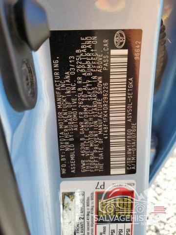 4T4BF1FK4DR296226 2013 TOYOTA CAMRY photo no. 12