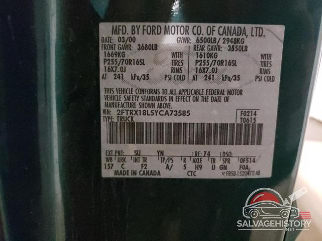 2FTRX18L5YCA73585 2000 FORD All Models photo no. 12