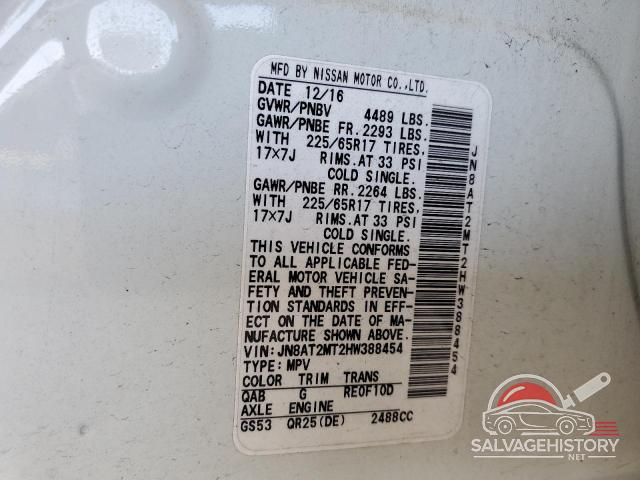JN8AT2MT2HW388454 2017 NISSAN ROGUE photo no. 14