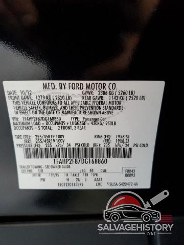 1FAHP2F87DG168860 2013 FORD TAURUS photo no. 13