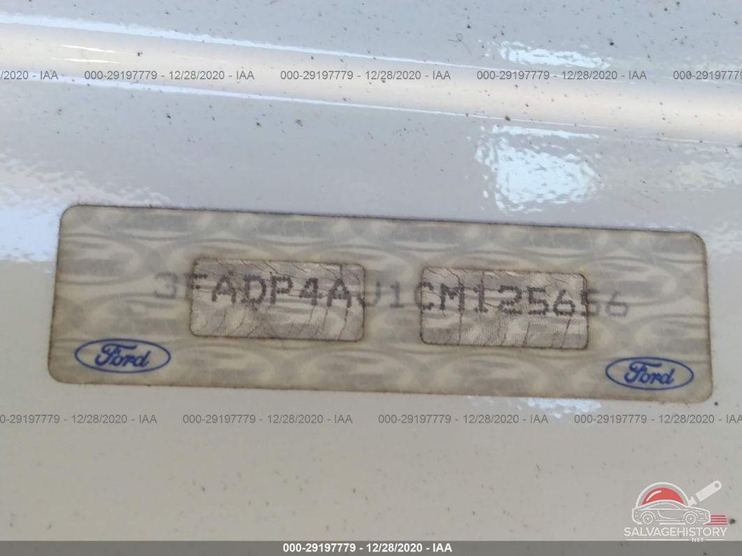 3FADP4AJ1CM125656 2012 FORD FIESTA photo no. 9