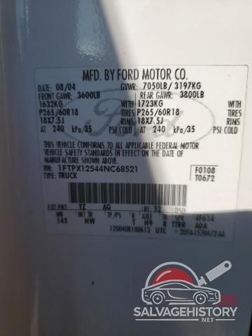1FTPX12544NC68521 2004 FORD All Models photo no. 12