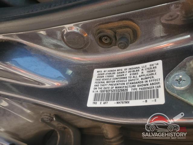 19XFB2F52EE026620 2014 HONDA CIVIC photo no. 12