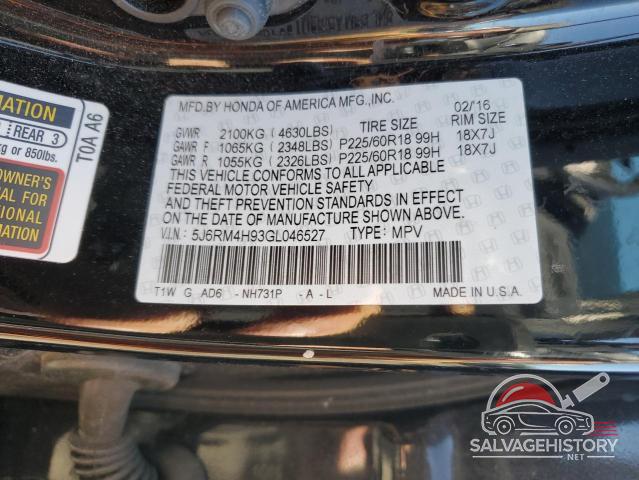 5J6RM4H93GL046527 2016 HONDA CRV photo no. 13