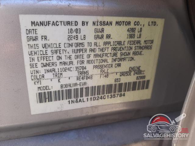 1N4AL11D24C135784 2004 NISSAN ALTIMA photo no. 12