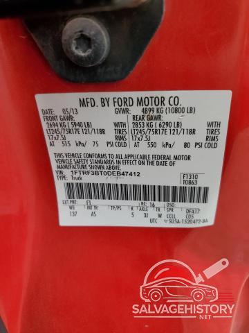 1FTRF3BT0DEB47412 2013 FORD F350 photo no. 13