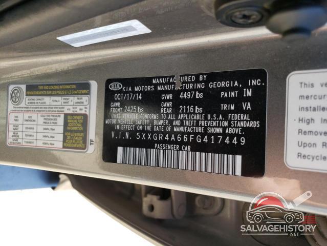 5XXGR4A66FG417449 2015 KIA OPTIMA photo no. 12