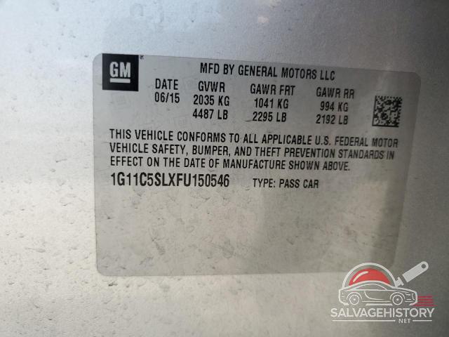 1G11C5SLXFU150546 2015 CHEVROLET MALIBU photo no. 12