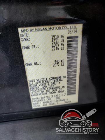 1N4AL3AP7EC316127 2014 NISSAN ALTIMA photo no. 12