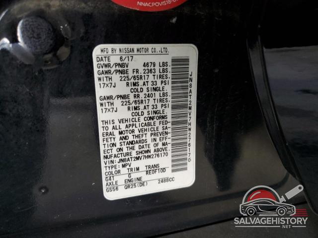 JN8AT2MV7HW276170 2017 NISSAN ROGUE photo no. 14